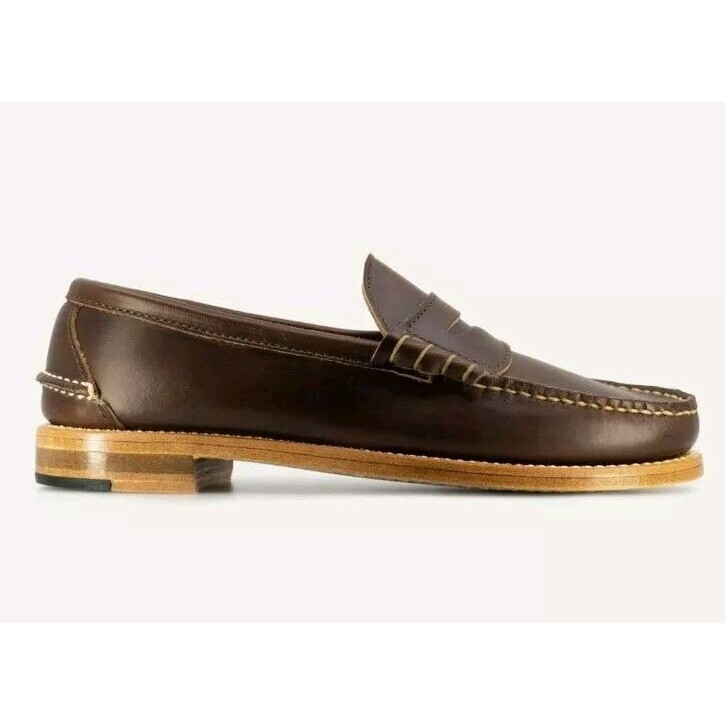 Oak Street Bootmakers Women's 7 Beefroll Penny Loafer Brown Usa Made Handmade